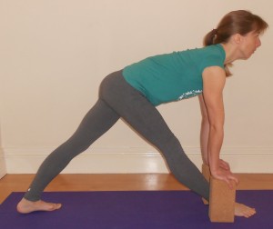Parsvottanasana concave with bricks